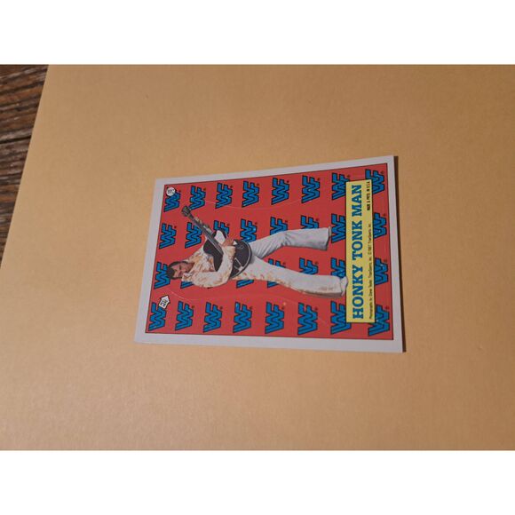 Vintage 1987 WWF Decal Sticker Puzzle Trading Card 10 Honky Tonk Man Titan Sport - Picture 1 of 2